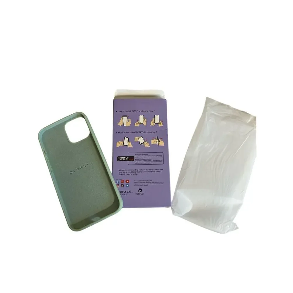 Otofly iPhone 12 Pro Max Case Liquid Silicon Pale Green 4-Layer Protection NWT